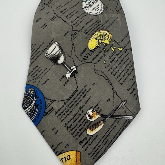 Nicole Miller Other - VTG Nicole Miller Caviar Cocktail Novelty Silk Tie 1995 Gray